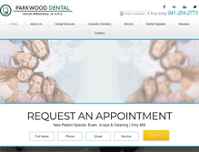 Tablet Screenshot of parkwooddental.us